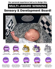 Samuel Sensory visual stimulation board supports concentration and early cognitive skills.