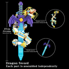 Samyblocks dragon body joints twist freely for dynamic scene shaping.