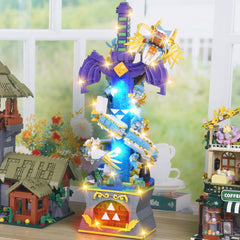 Samyblocks dragon connection pieces allow customizable pose for display.