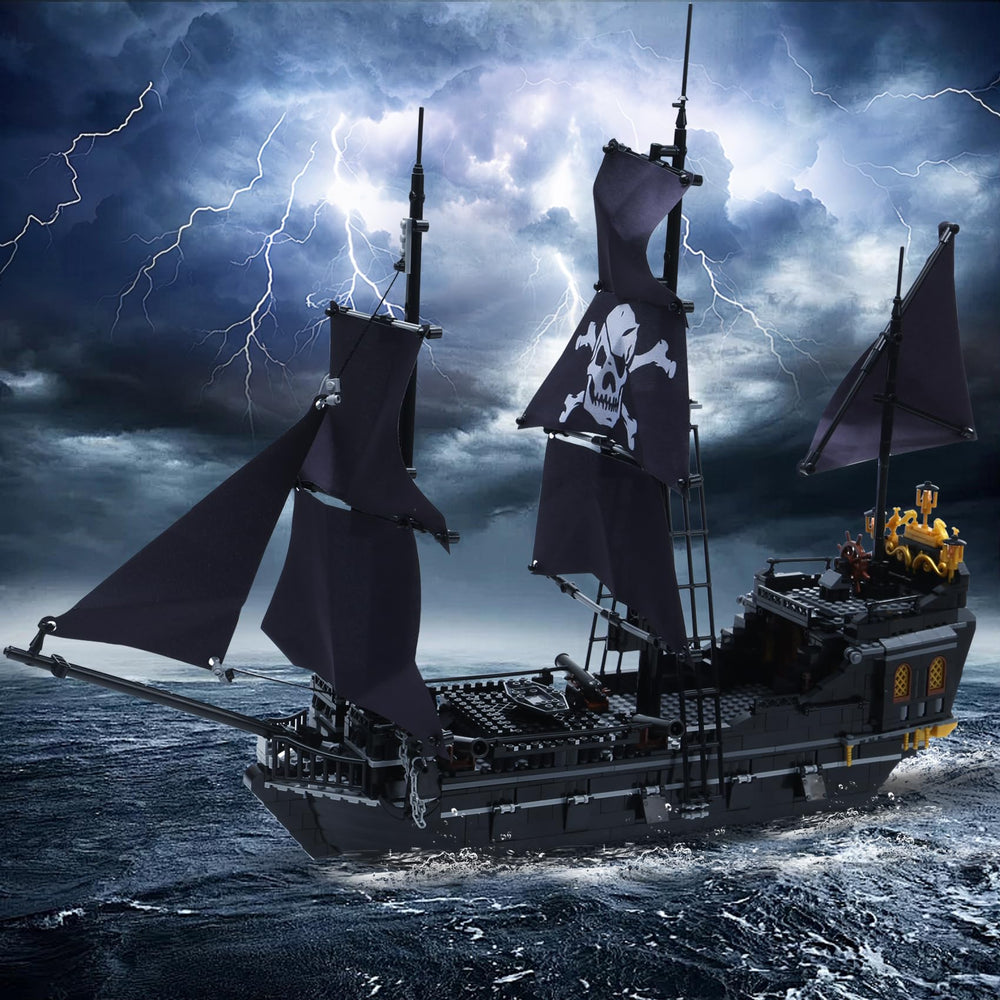 SAMYBLOCKS Pirate Ship display setup inspires creative play and collection.
