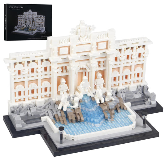 SAMYBLOCKS Trevi Fountain assembly detail for a striking home display.