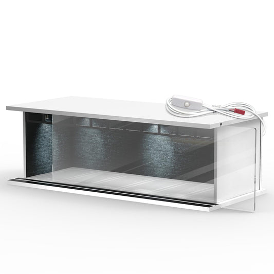 SAMYUCHO 1/64-scale diecast display case with LED light enhances display ambience