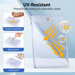 SAMYUCHO 55pt universal-fit sleeve accommodates MTG, Pokémon, Yu-Gi-Oh!, and more.