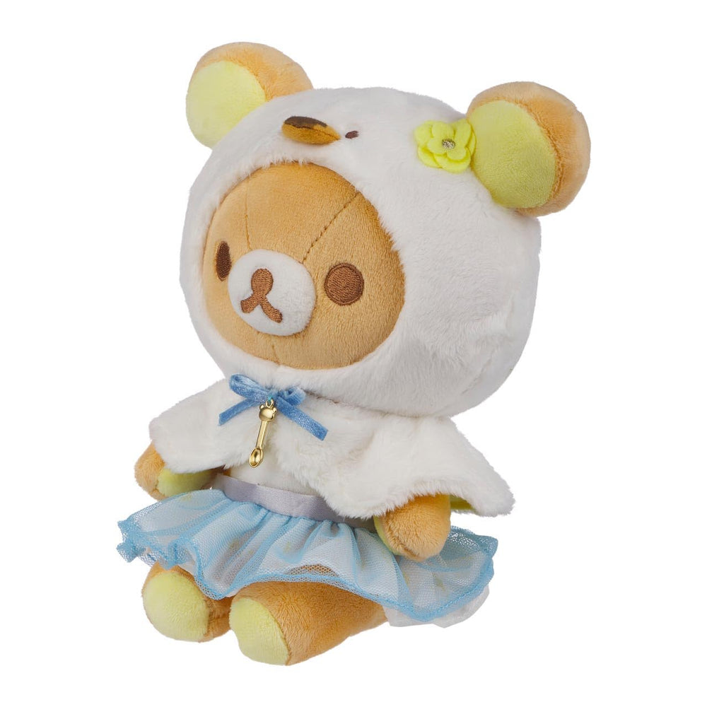 San-X Rilakkuma Swan Series plush fabric texture close-up highlights plush comfort.