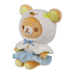 San-X Rilakkuma Swan Series plush fabric texture close-up highlights plush comfort.