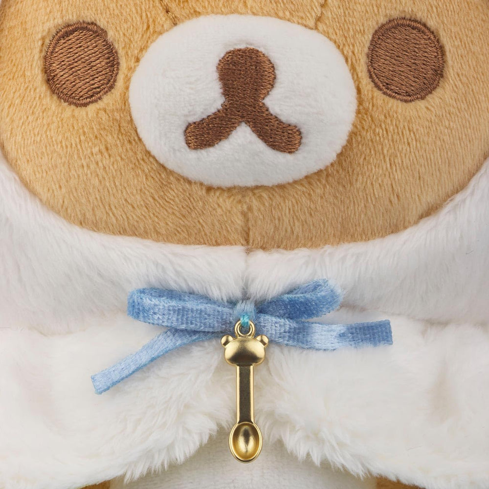 San-X Rilakkuma Swan Series plush in hands ideal for cozy play.