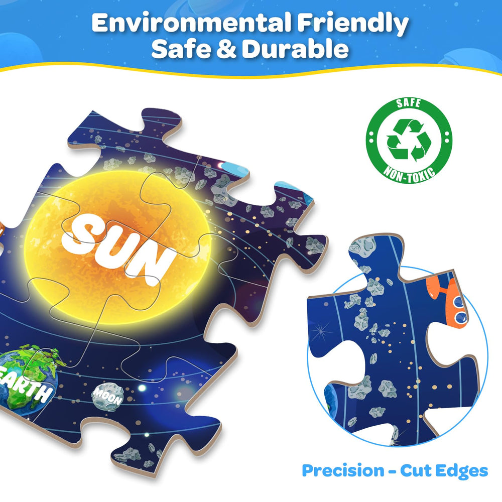 SANANT Jumbo Solar System Floor Puzzle features large, easy-grip pieces for toddlers.