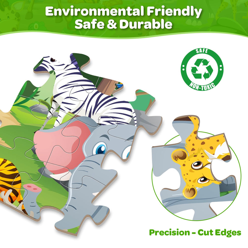 SANANT Jumbo Floor Puzzle uses bright colors to help attention and visual focus