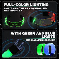 SANCO LED glasses enhance costumes with synchronized glow effects