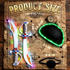 SANCO pirate sword LED glow in action for colorful role-play fun