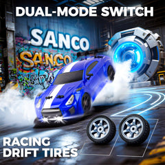 SANCO RC drift car with 2.4GHz remote for stable, interference-free control