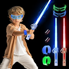 SANCO rechargeable light-up saber set for exciting cosplay and safe glow play