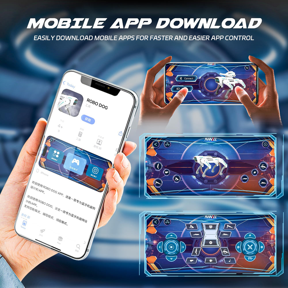 SANCO Smart Robot Dog app control expands customization beyond the remote.