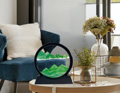 SANDCLE multicolor sands create a vivid 3D effect for focused ambient decor.