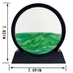 SANDCLE green sandscape with 360 rotation offering soothing visuals for work breaks.