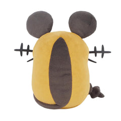 Sanei Dedenne orange mouse plush, 7in, perfect for cozy hugs.