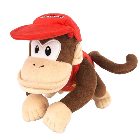 Sanei Diddy Kong plush front view, soft and cuddly collectible for fans
