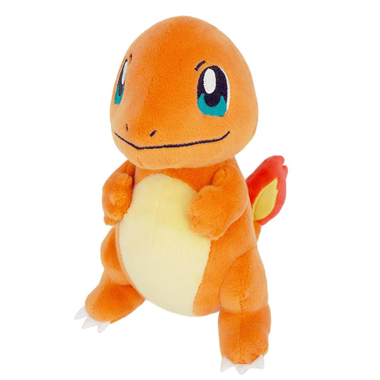 Sanei Charmander plush full-body view, ideal for display and cuddling.