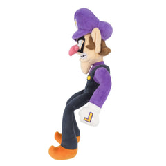 Official badge tag detail emphasizing authenticity and collection value on Waluigi plush.