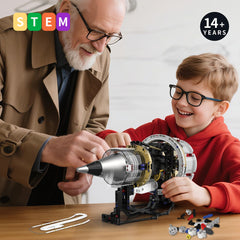 SANGQAOFU jet engine model kit multiple assembly parts for hands-on learning