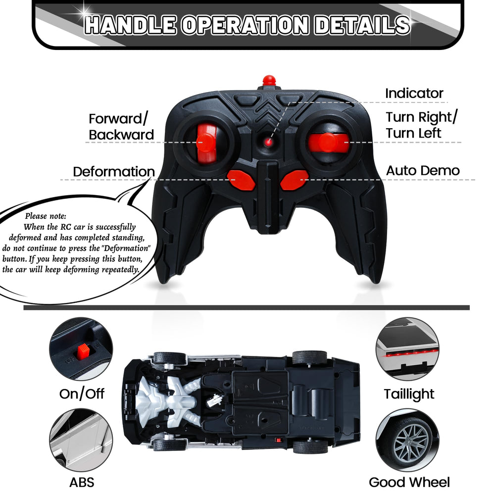 SANGQAOFU RC car side view showing compact design for tabletop fun