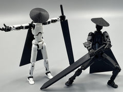SANSGOUP Titan 13 black and white poseable figure for modern desks.