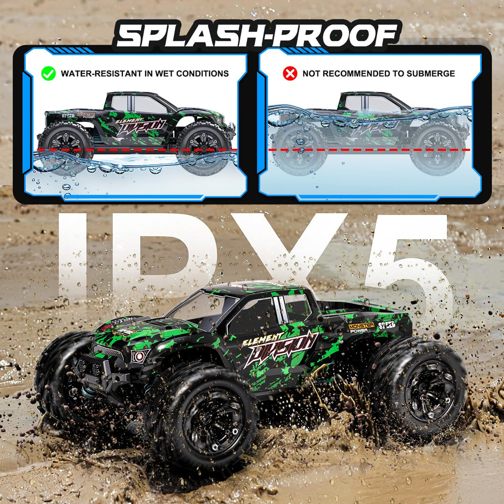 Sanherb 1:18 RC car waterproof electronics enable outdoor fun in light rain