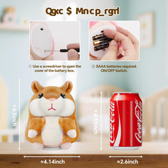 SANJOIN hamster repeating action demo showing it echoes spoken words.