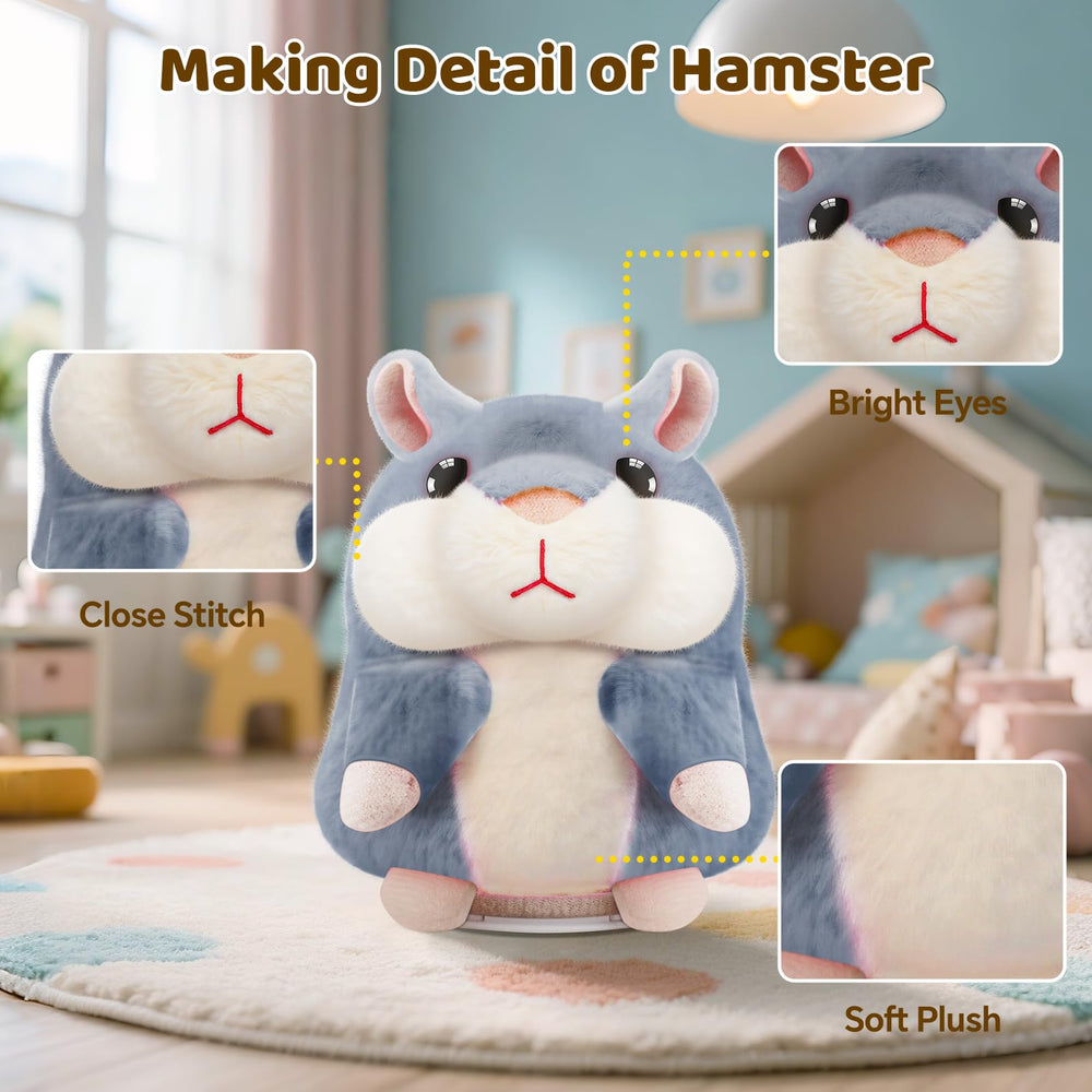 SANJOIN 6.5-inch tall hamster plush ideal for cuddles and on-the-go play.