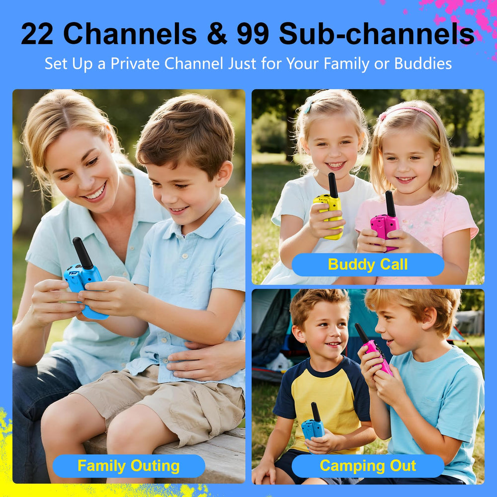 SANJOIN Kids Walkie Talkies 3km range for group coordination during adventures