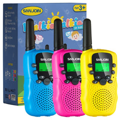 SANJOIN Kids Walkie Talkies compact design for easy handling and on-the-go play