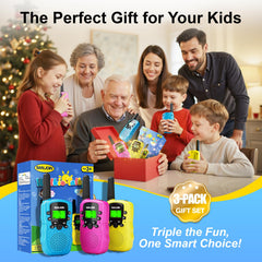 SANJOIN Kids Walkie Talkies tough drop-test design for safe play