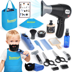 Sanlebi Barber Shop blow dryer playset simulates airflow for immersive pretend styling