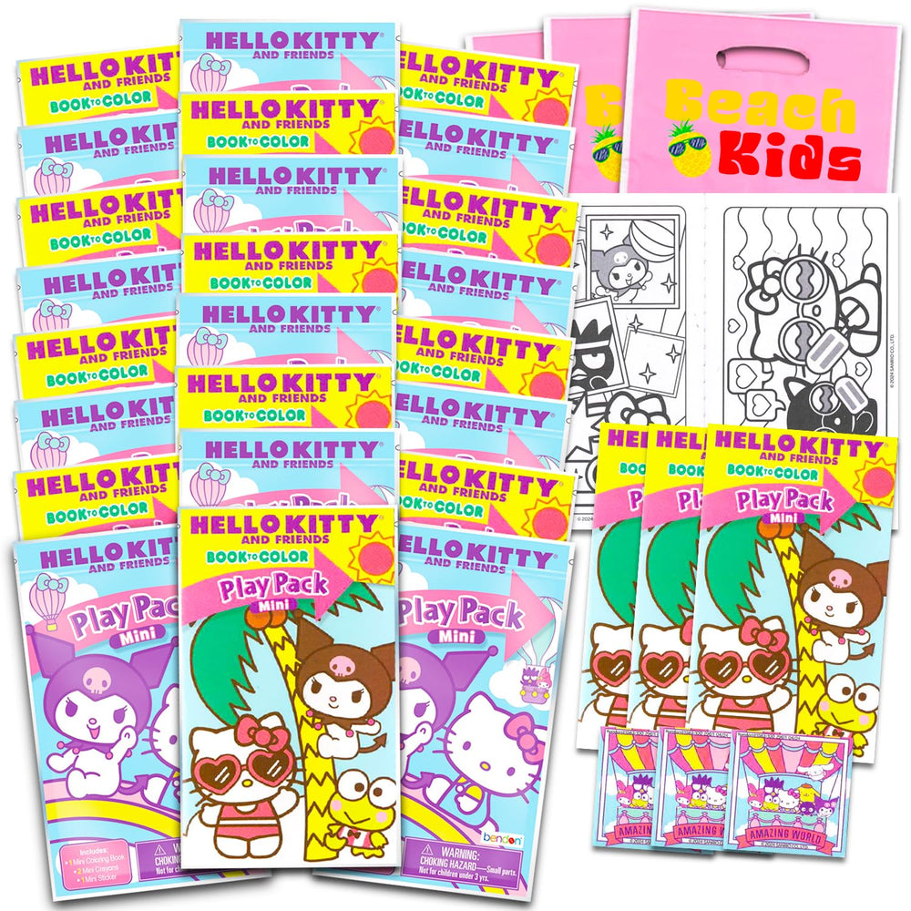 SANRIO Hello Kitty mini party favors set featuring 24 packs, ideal for kid parties.