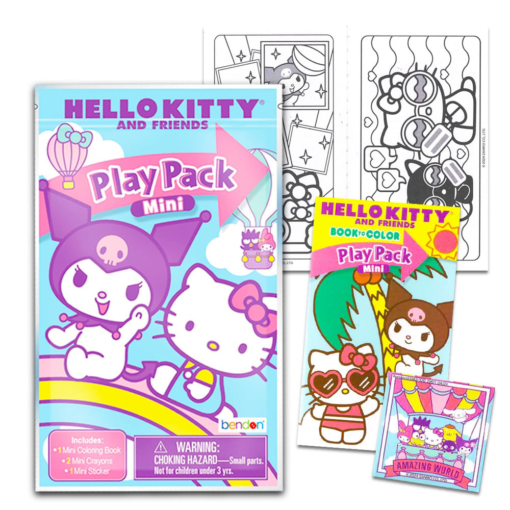 SANRIO Kuromi Grab n Go pack with coloring book and stickers for easy loot bags.