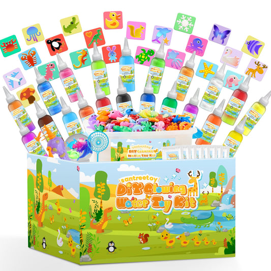 Santreetoy Magic Gel Water Elf Kit contents present the full starter set for creative gel pets.