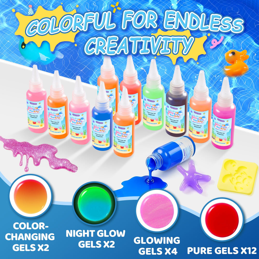 Santreetoy night glow gels illuminate gel pets in the dark