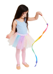 Sarah's Silks Mini Rainbow Streamer 3ft tail—lightweight dance prop for twirling.