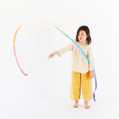 Sarah's Silks Rainbow Streamer with non-toxic dyes for safe fun