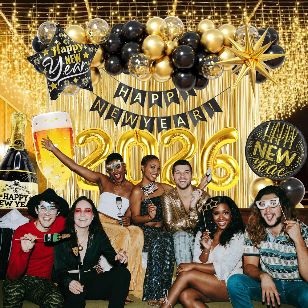 saratimtou 12-inch gold confetti balloons sparkle under lights