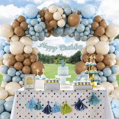 saratimtou balloon arch decor setup Ready-to-use backdrop for entrances