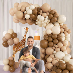 Saratimtou neutral balloon arch kit glue dots for quick secure placement.