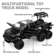 SASBSC diecast metal body provides sturdy, long-lasting toy truck play.