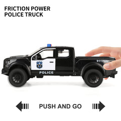 SASBSC police truck buttons trigger lights and sounds for interactive play