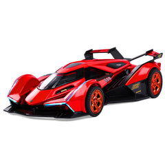 SASBSC V12 diecast red toy car with durable build and realistic styling.