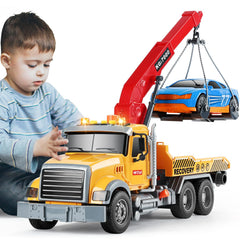 SASBSC big tow truck front view shows durable ABS plastic for rugged play.