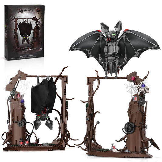 SATHIBI bat-building-kit-assembly showcases a posable bat for striking room decor.