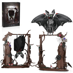 SATHIBI bat-building-kit-assembly showcases a posable bat for striking room decor.