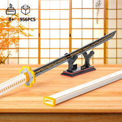 SATHIBI Zenitsu sword with scabbard ready for safe display