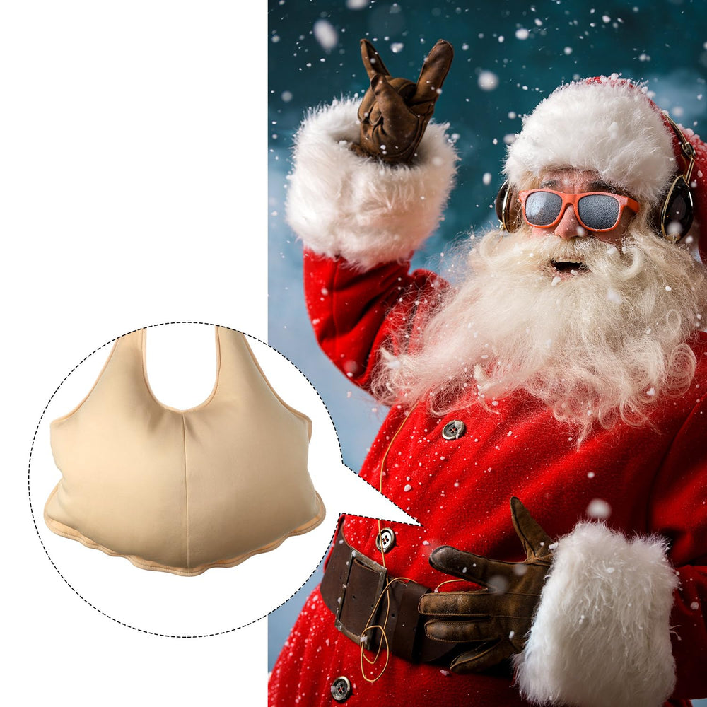 SATINIOR Santa belly stuffer packaged for simple and fast costume setup.